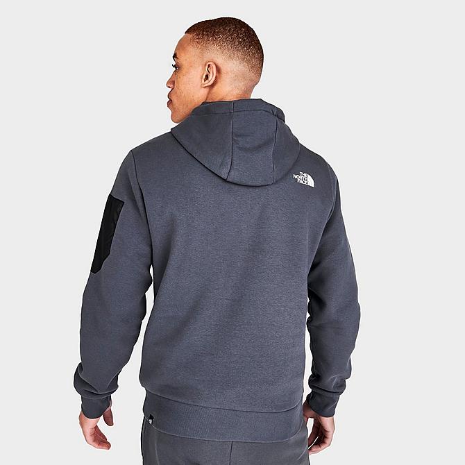 Back Right view of Men's The North Face Bondi Pullover Hoodie in Vanadis Grey/Black Click to zoom