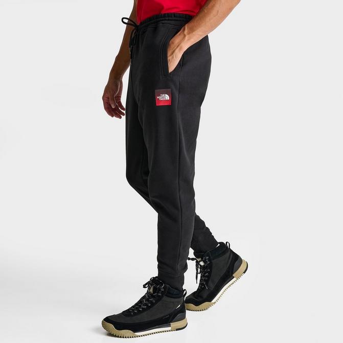 Black discount red joggers