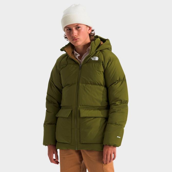 The North Face Kids North Down Fleece Lined Short Parka Large Green