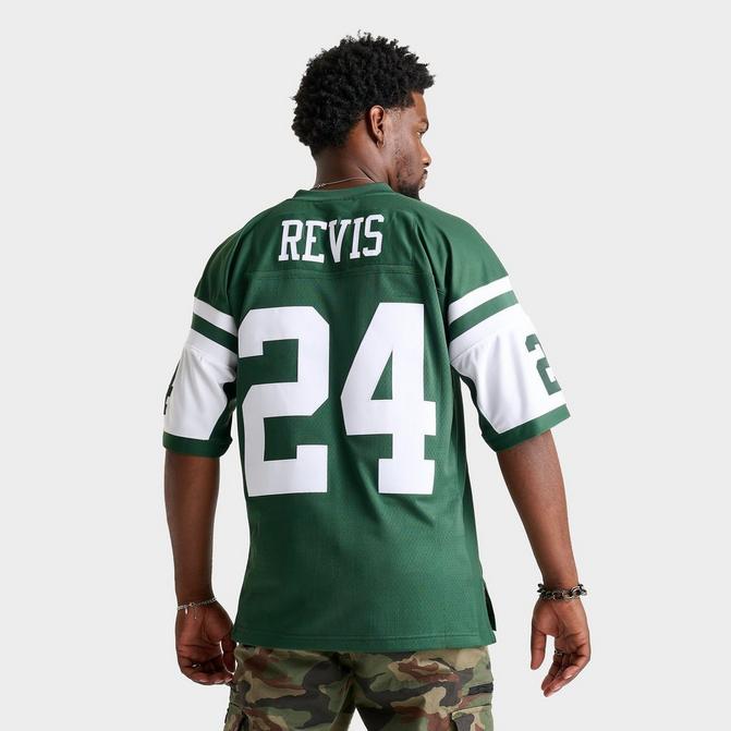 Men s Mitchell Ness Darrelle Revis Green New York Jets Legacy Replica Jersey Size XL