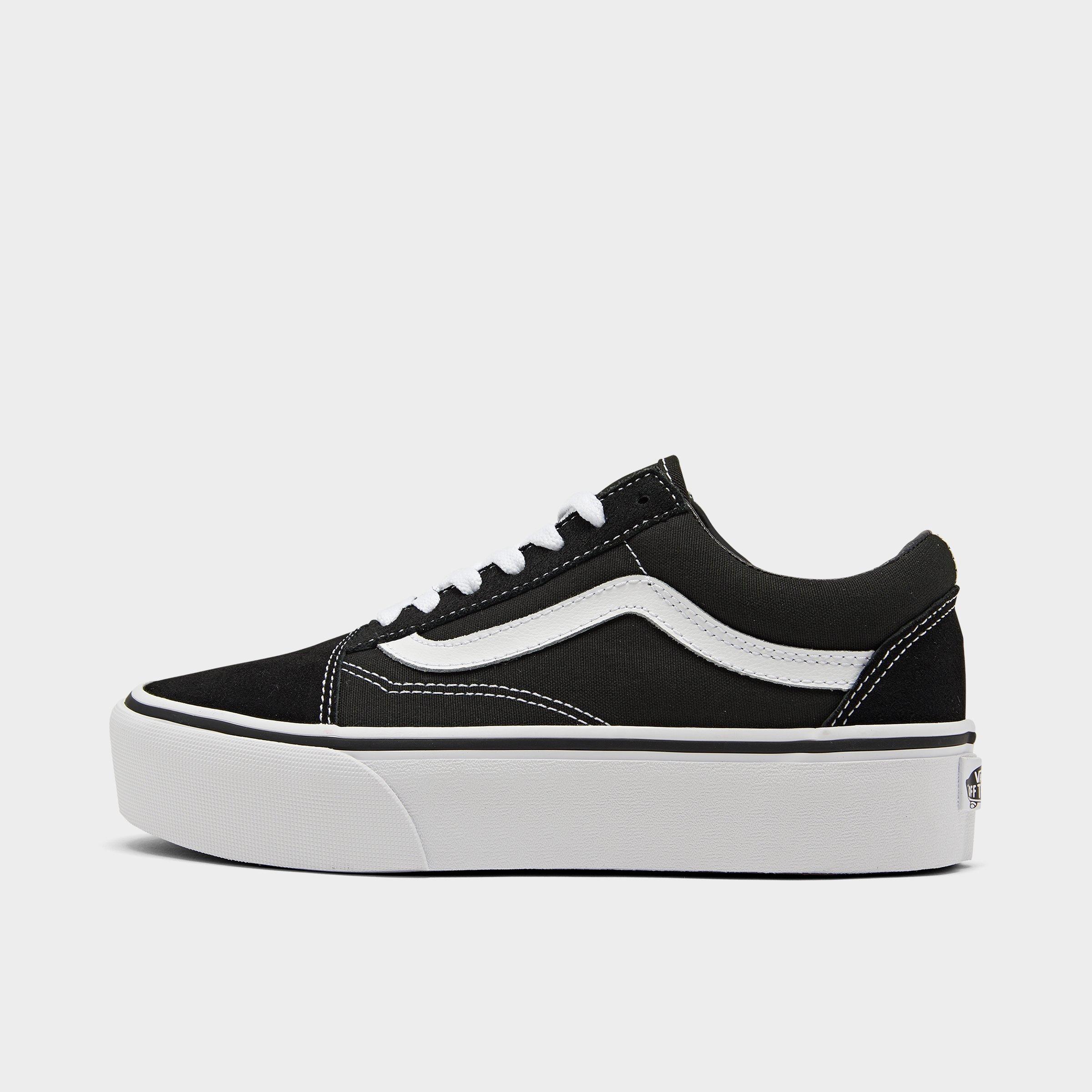 vans old skool black and white platform
