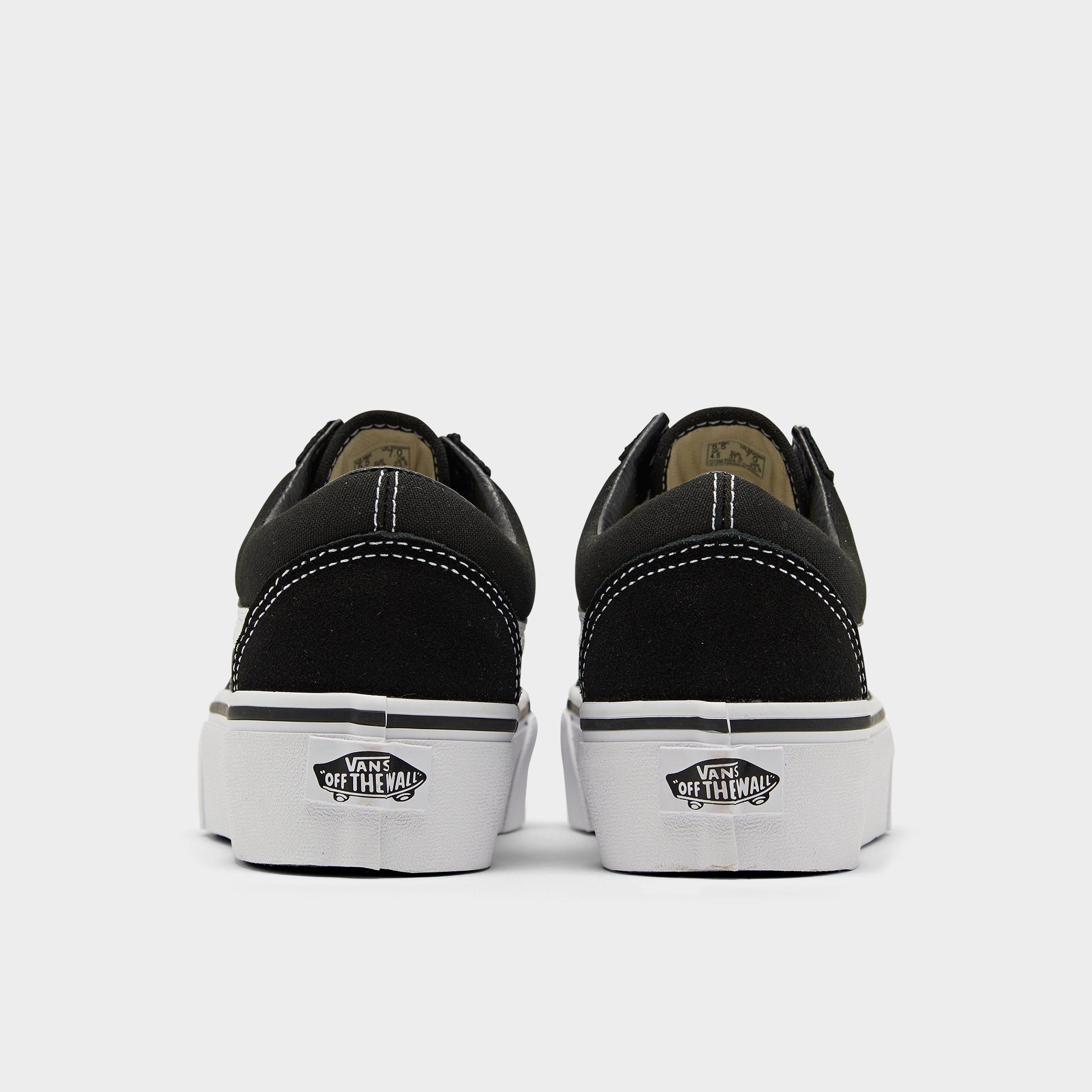 old skool platform vans white