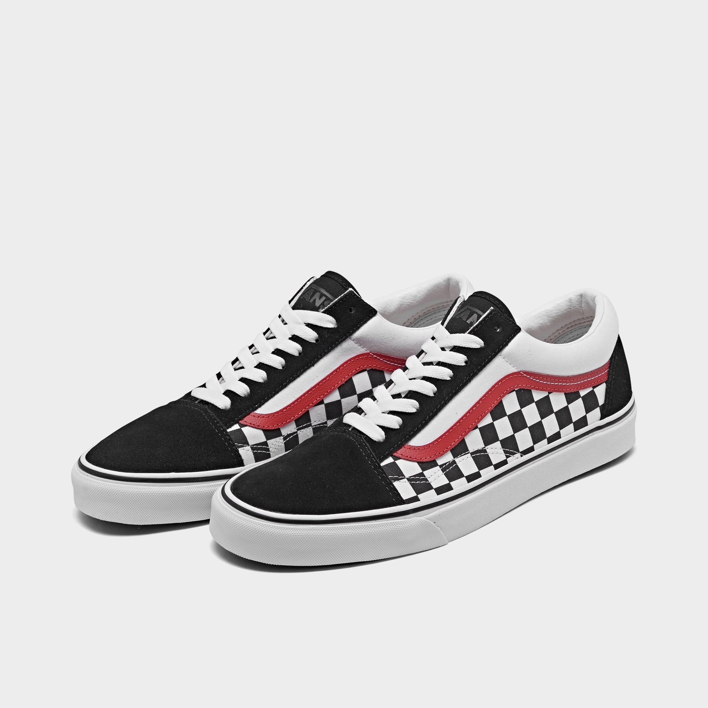 vans old skool black white red