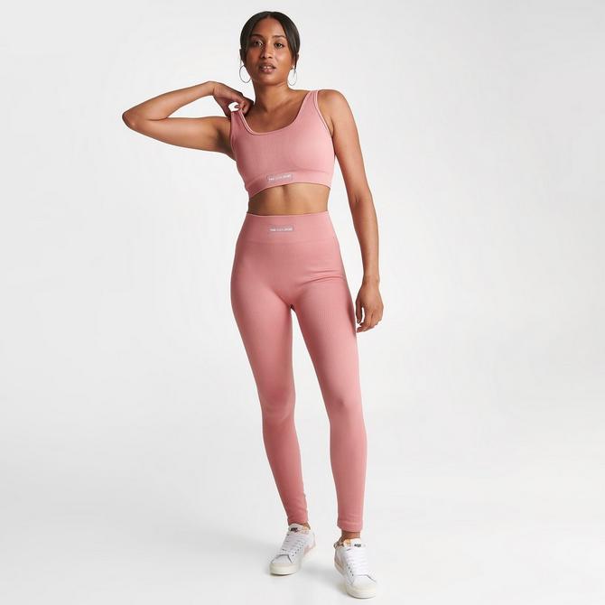 Adidas Originals Aeroknit Designed 2 Move Seamless Bra Top In Pink