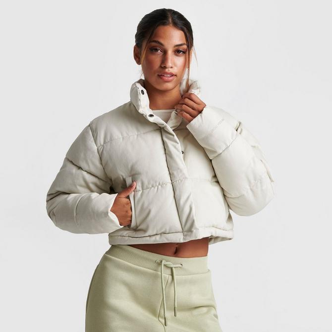 Cropped puffer best sale jackets women