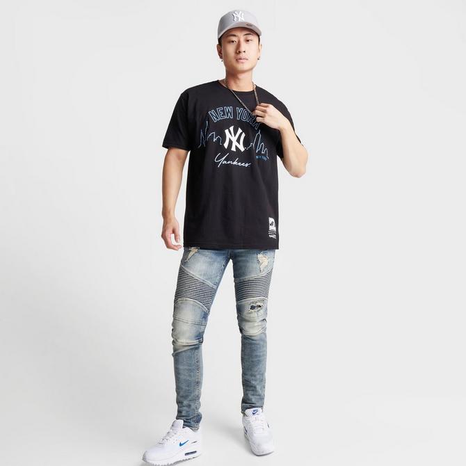 Men's Mitchell & Ness New York Yankees MLB Neon Skyline Graphic T