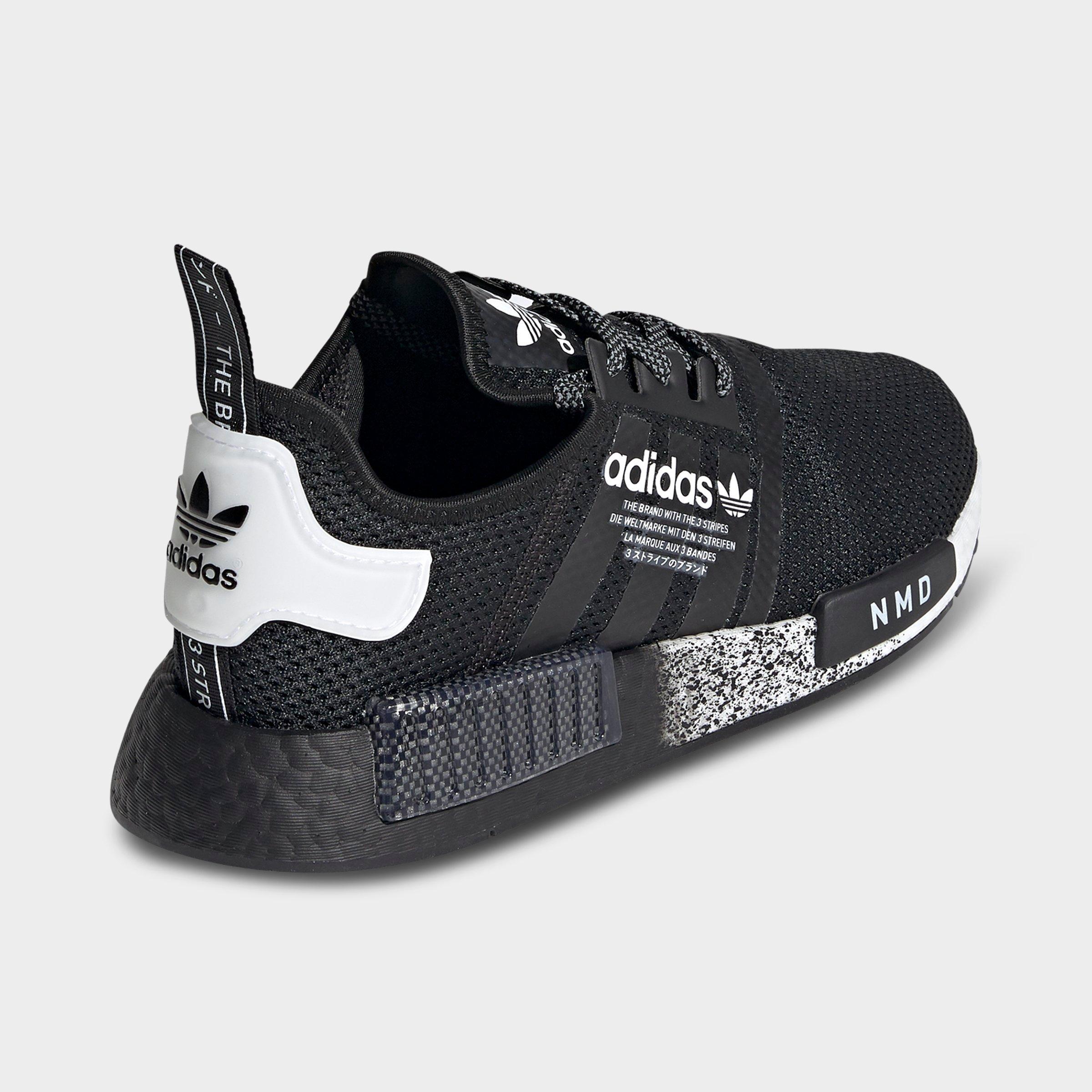 adidas nmd r1 black black white