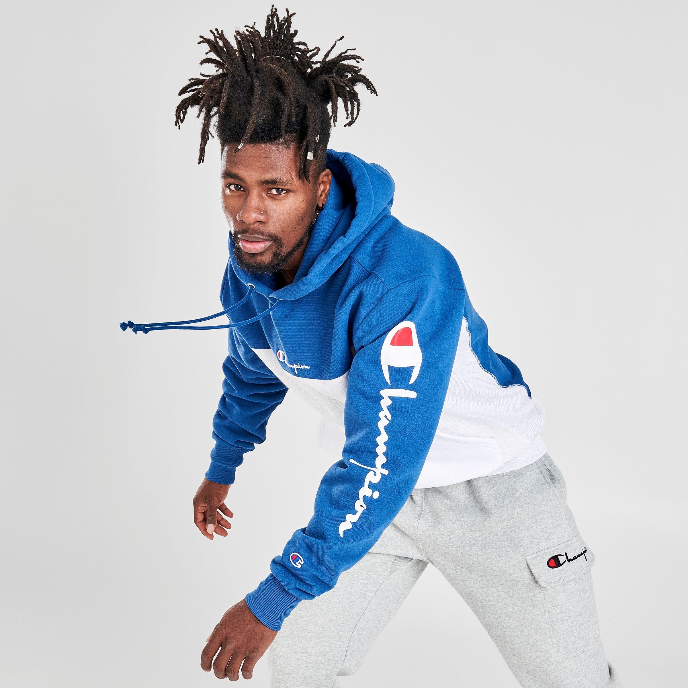 mens navy blue champion hoodie