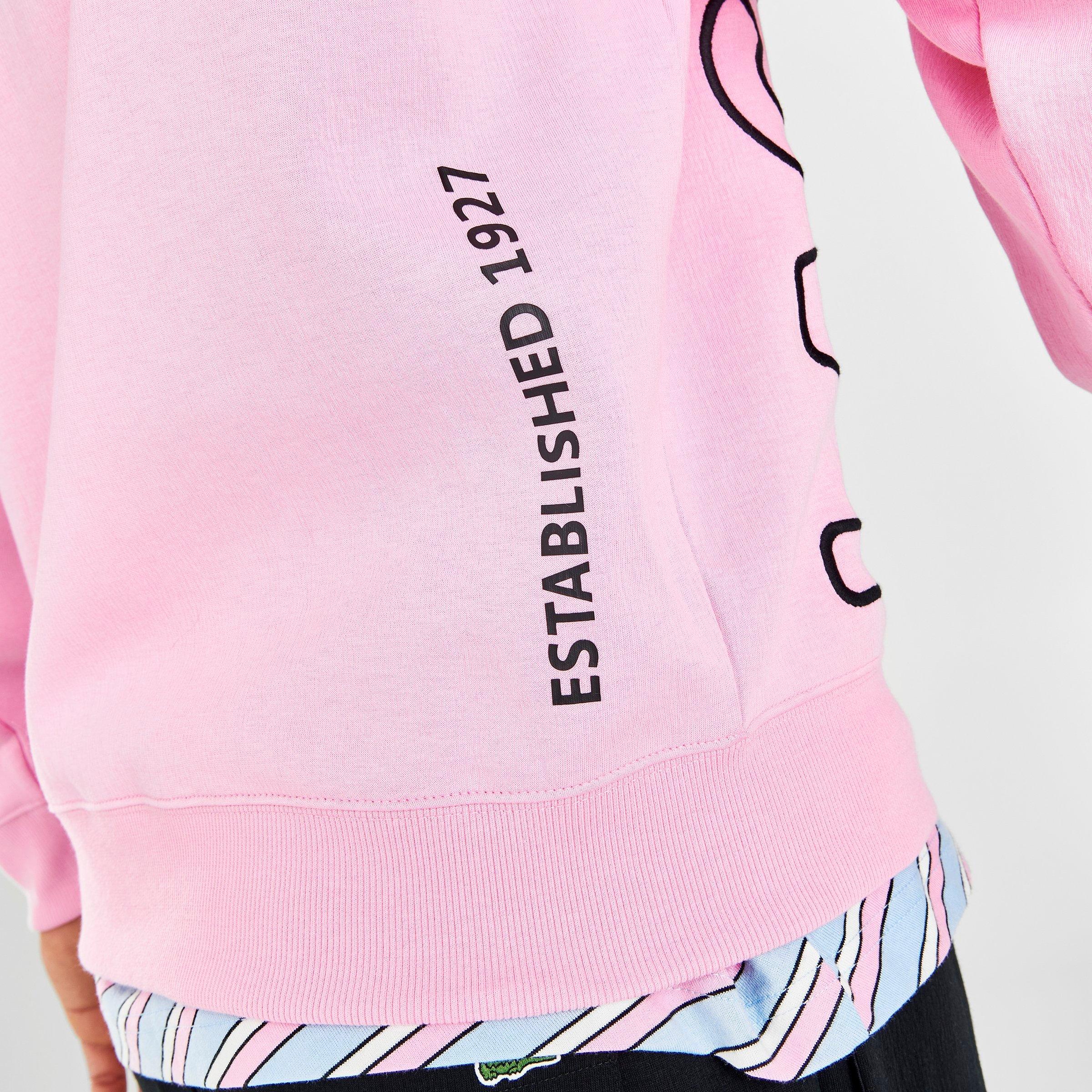 lacoste pink hoodie