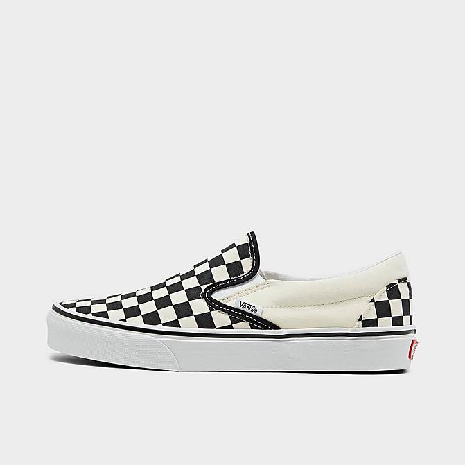 Right view of Vans Classic Slip-On Casual Shoes in Black/Off White Click to zoom