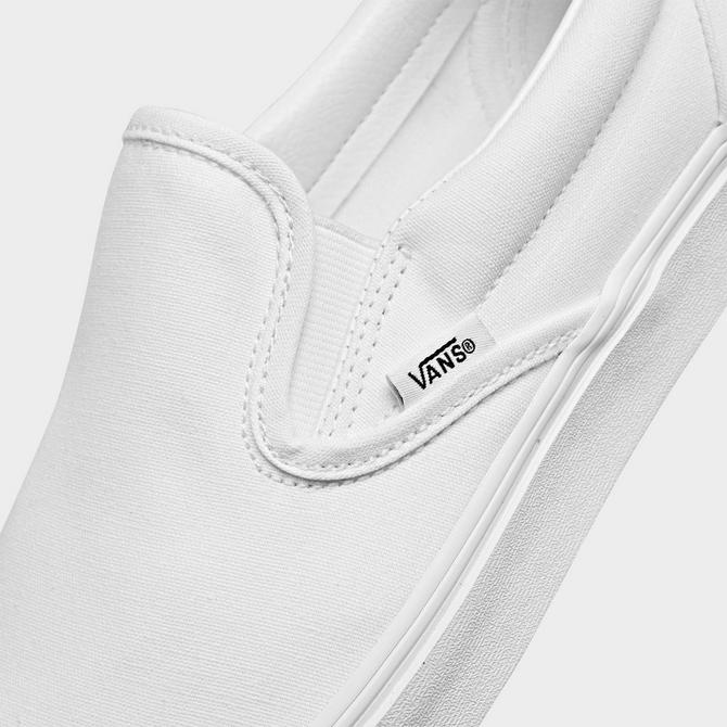 Vans premium leather slip cheap on white