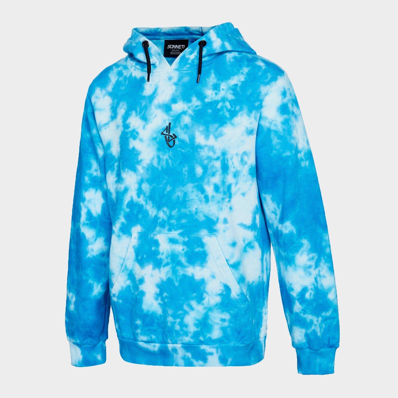 blue tie dye sweater