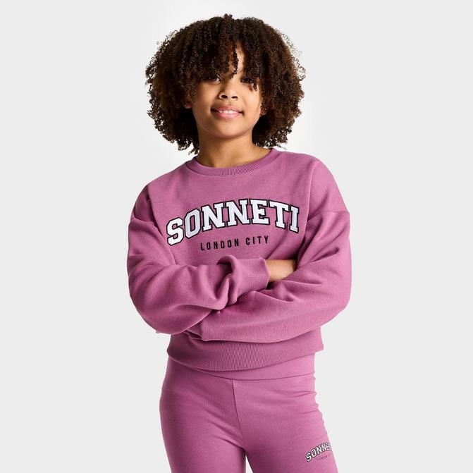 Girls' Sonneti Varsity Boxy Crewneck Sweatshirt| JD Sports