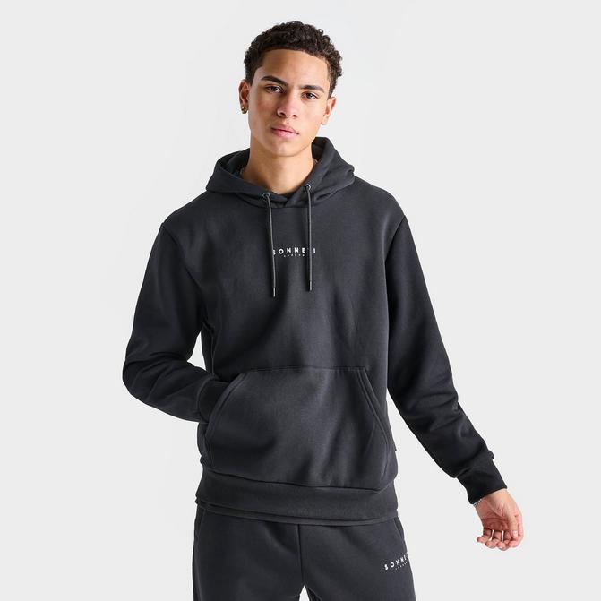 London Essential Hoodie in Black Black Size 2XL Cotton Polyester by Sonneti