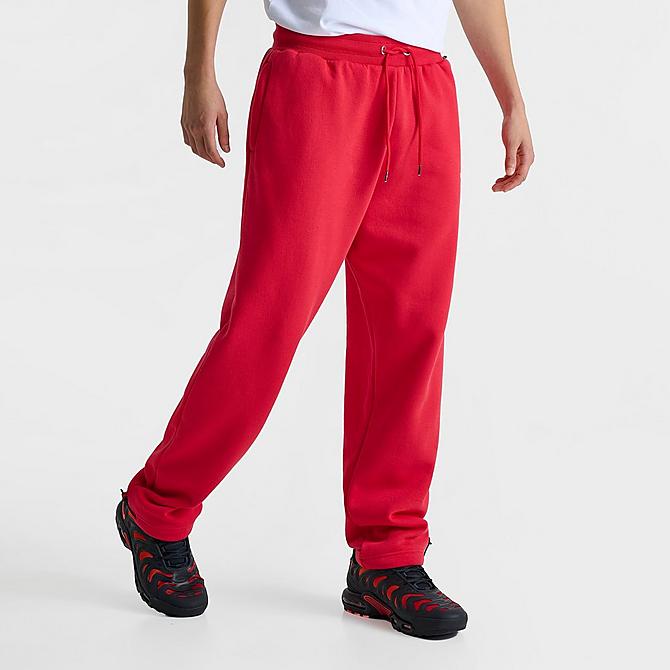 London Open Hem Sweatpants in Red/True Red Size Medium | Cotton/Fleece by Sonneti London Open Hem Sweatpants in Red/True Red Size Medium | Cotton/Fleece by Sonneti
