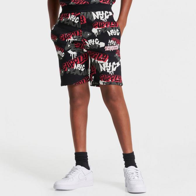 取寄) サプライアンドデマンド キッズ グラフィティ ショーツ Kids' Supply & Demand Graffiti Shorts black  red SUJ16544_090 人気大割引 - ジャージ