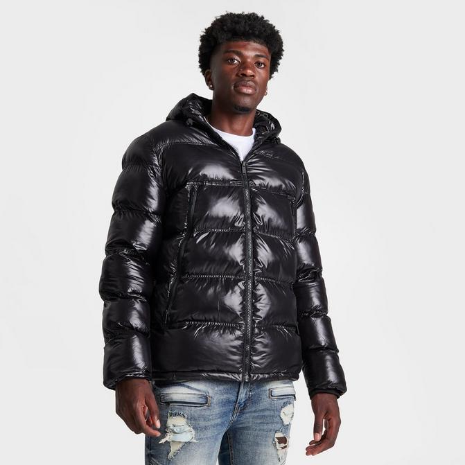 Puffer jacket shiny on sale black