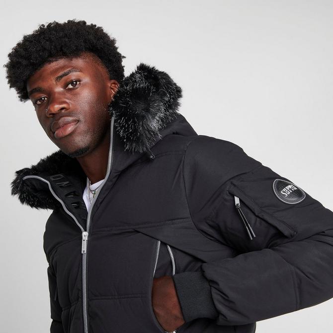 Black short cheap parka coat