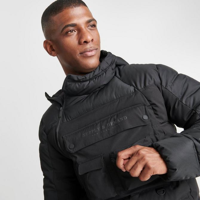 Polo puffer jacket with best sale hood mens