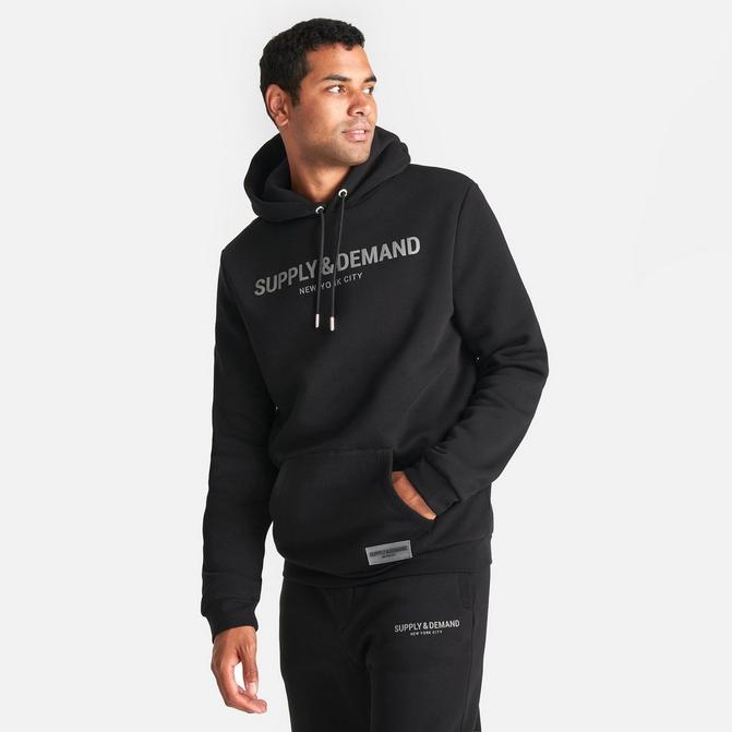 Taped Zip Up Hoodie - Black Heavy Fleece – Gabe Clothing