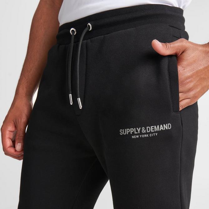 Supply and demand black hot sale joggers