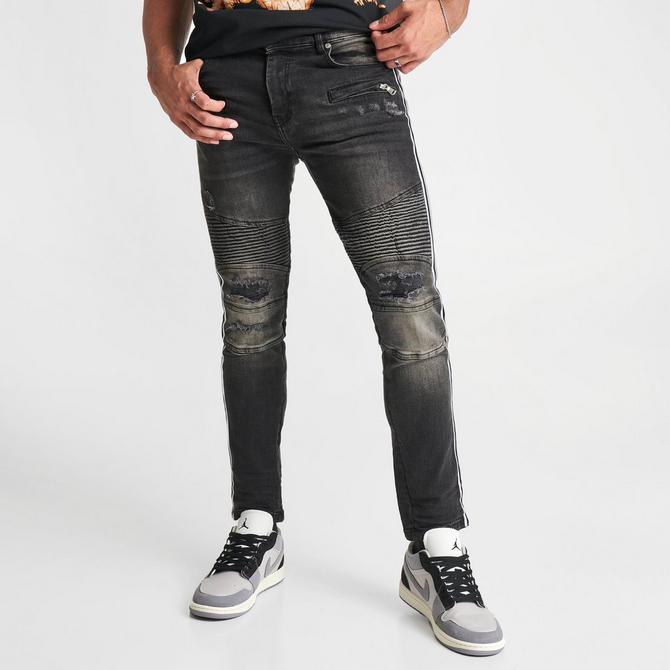 Jeans with stripe sale on side men