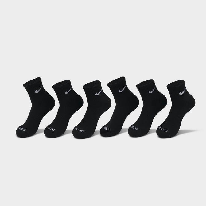 Loose Fit Stays Up! Casual Quarter Socks M Large Black/White/Multi