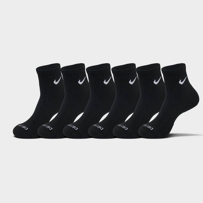 White & Black Nike Everyday Ankle Socks 6 Pack Socks