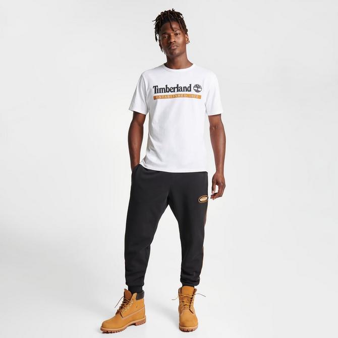 Timberlands with online sweatpants