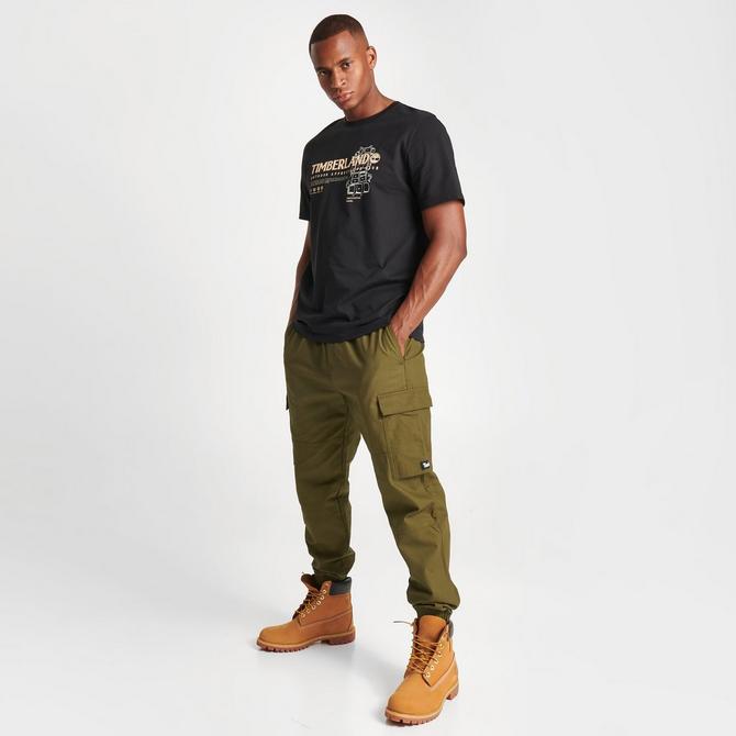 Criss Cross Waistband Cargo Pocket Pants in Olive