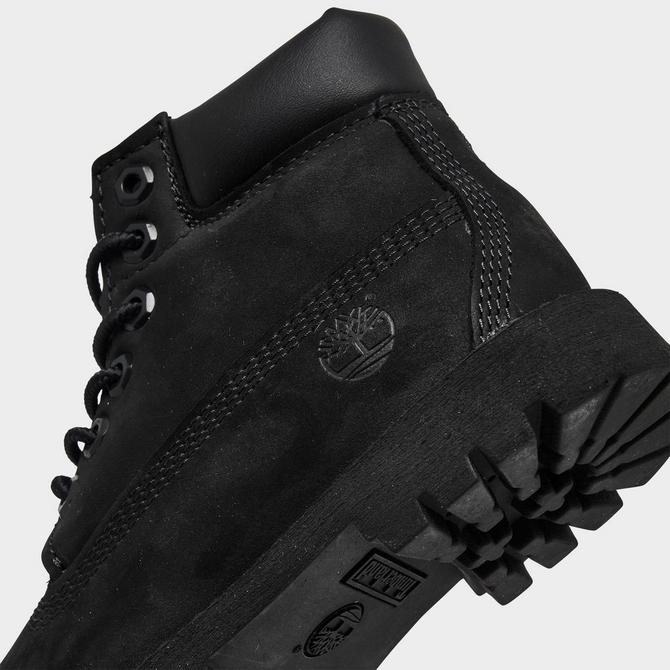 Front view of Kids' Toddler Timberland 6 Inch Premium Waterproof Boots in Black Click to zoom
