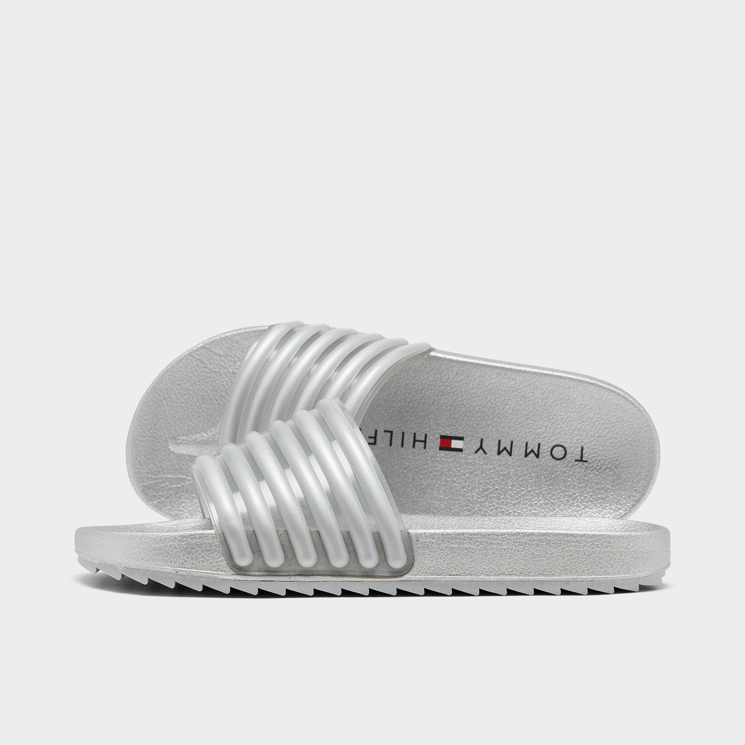 tommy hilfiger silver sandals