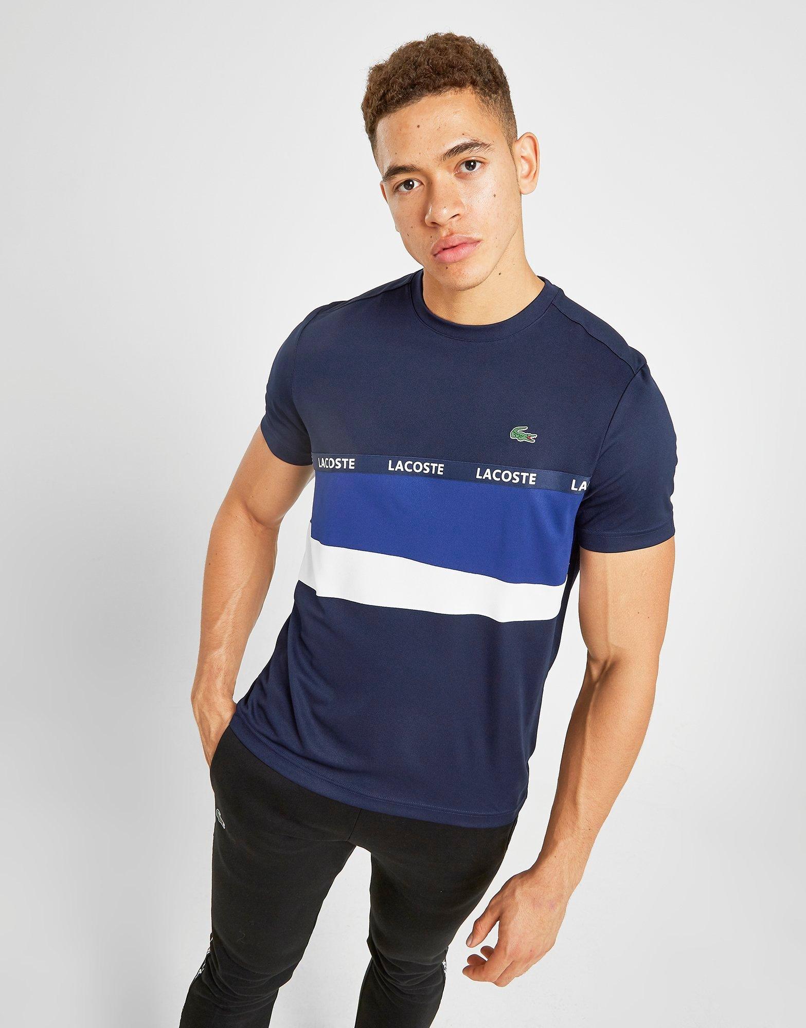 lacoste color block t shirt