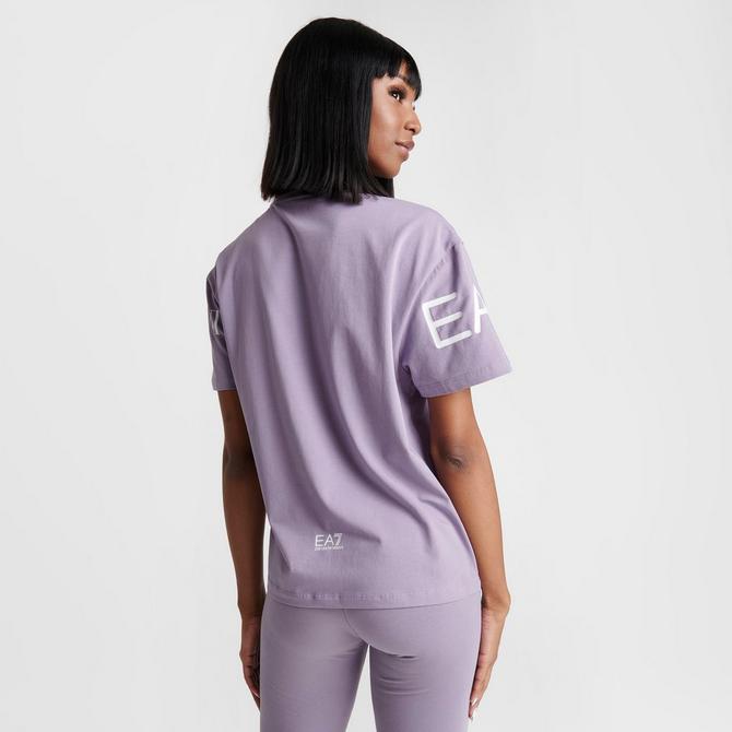 Women's Emporio Armani EA7 Logo Boyfriend T-Shirt| Sports