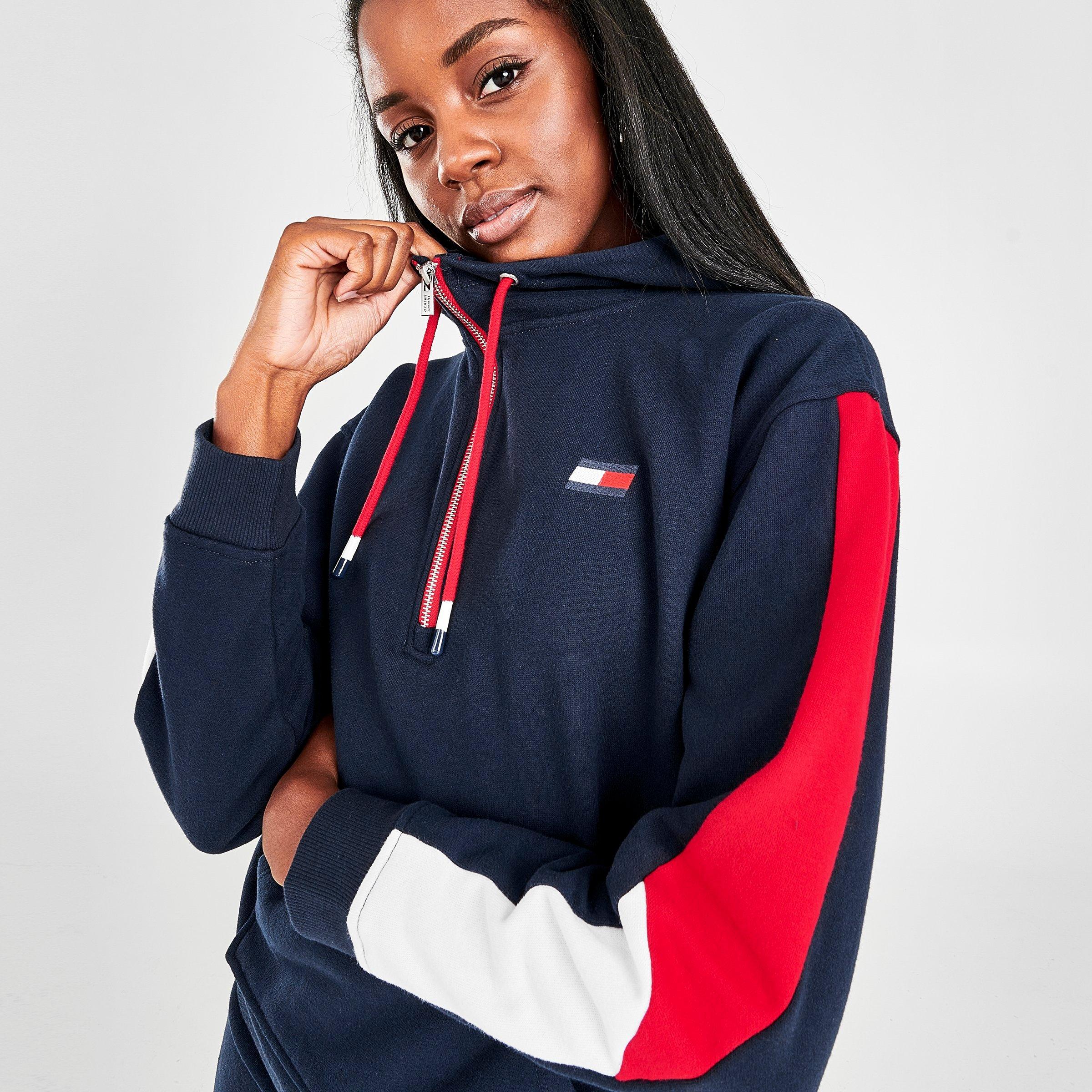 tommy hilfiger half zip hoodie