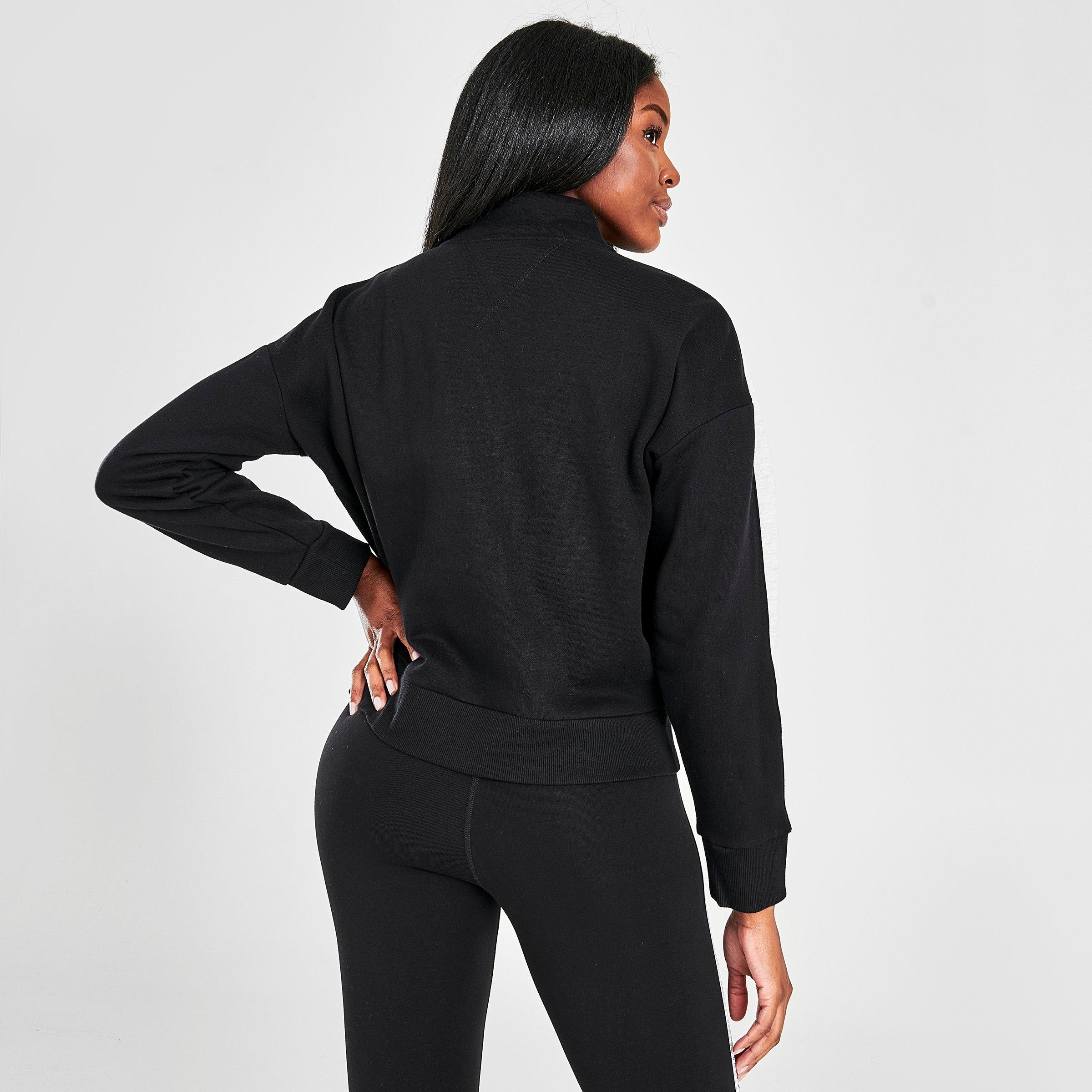 tommy hilfiger zip tape contrast hoodie