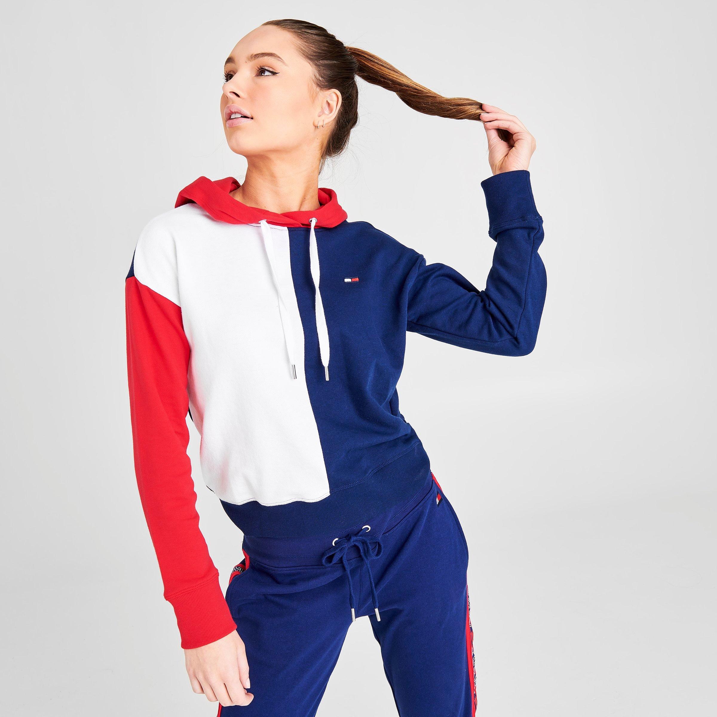 tommy hilfiger crop hoodie women's