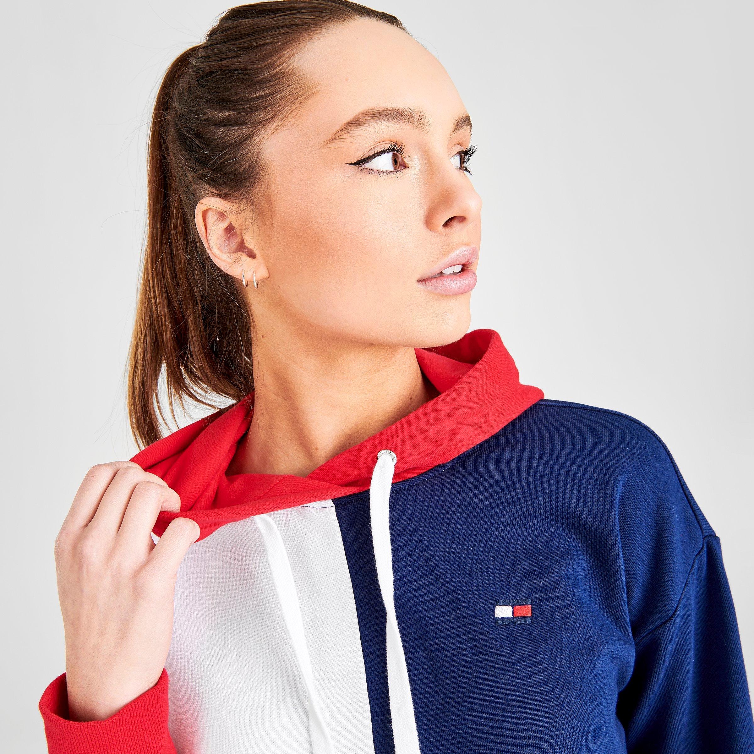 tommy hilfiger crop hoodie women's