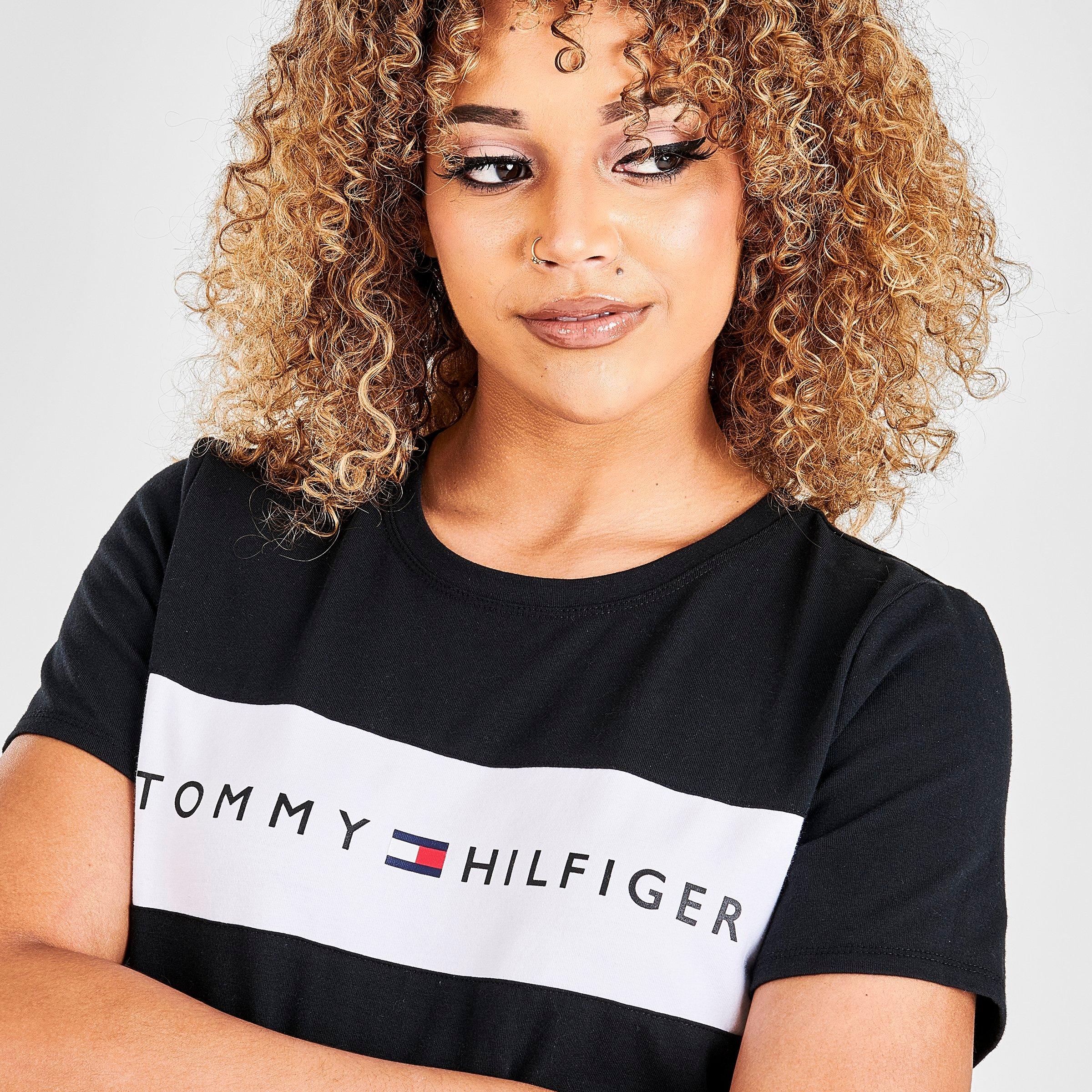 black tommy hilfiger t shirt women's