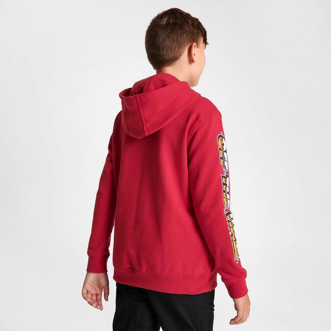 Vans jacket kids clearance red