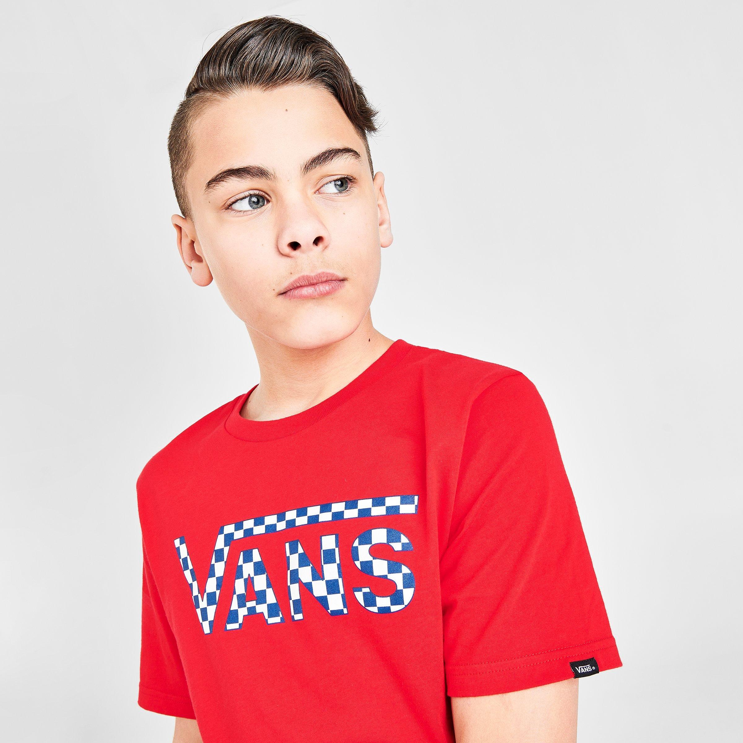 red and white vans shirt