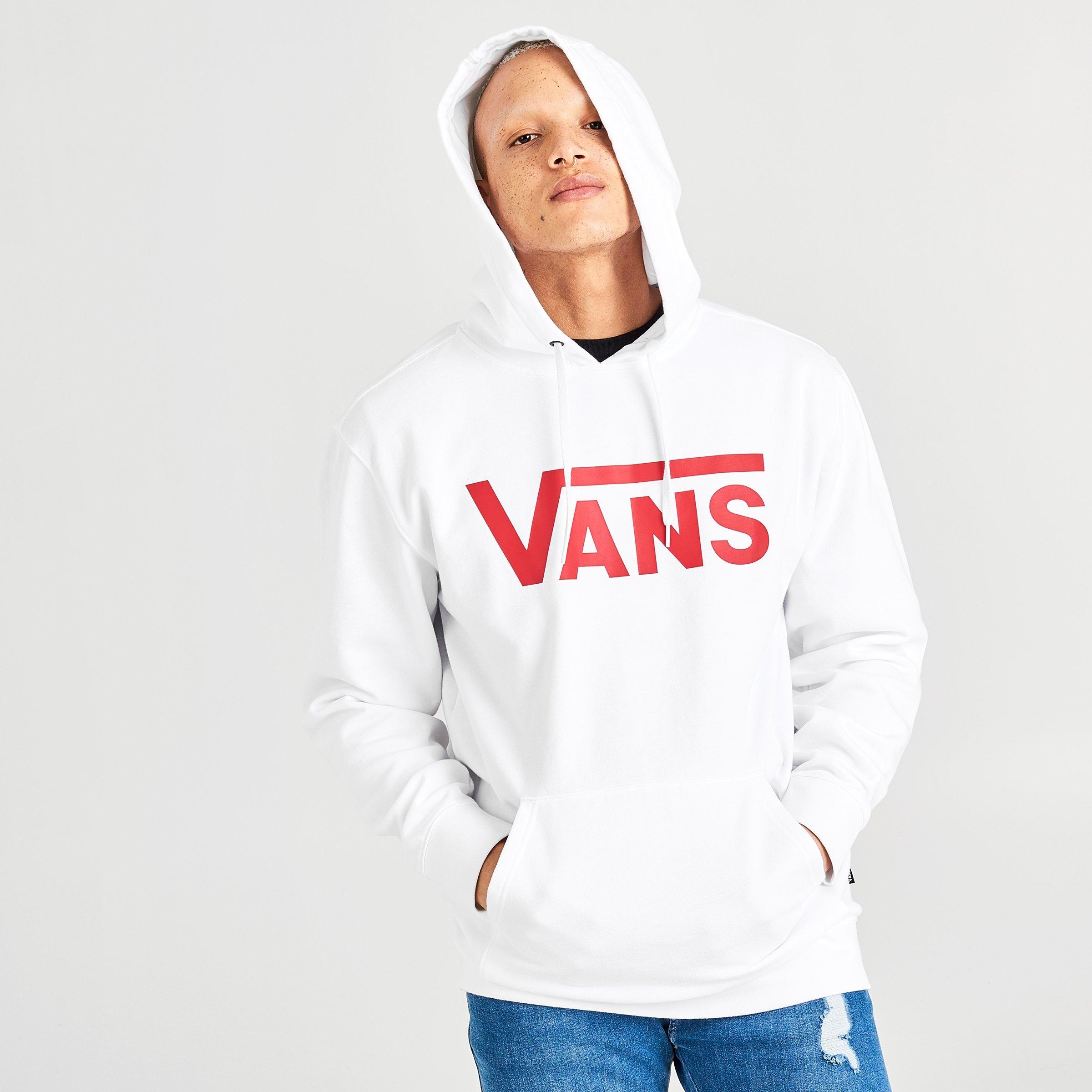 vans white and red hoodie