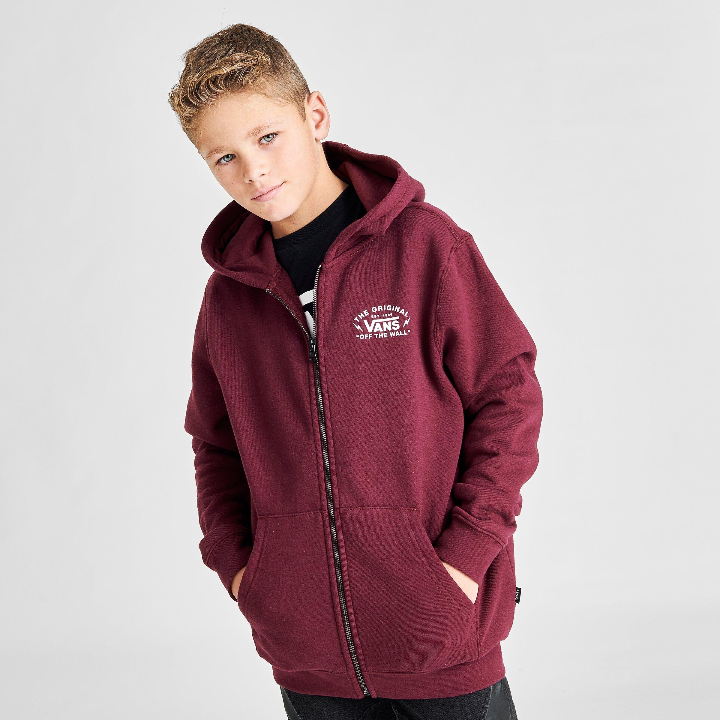 maroon zip hoodie