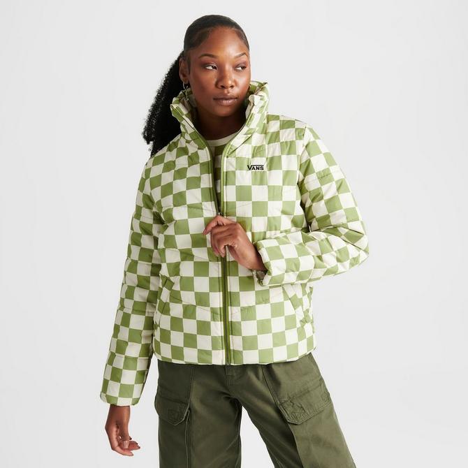 Checkered on sale puffer coat