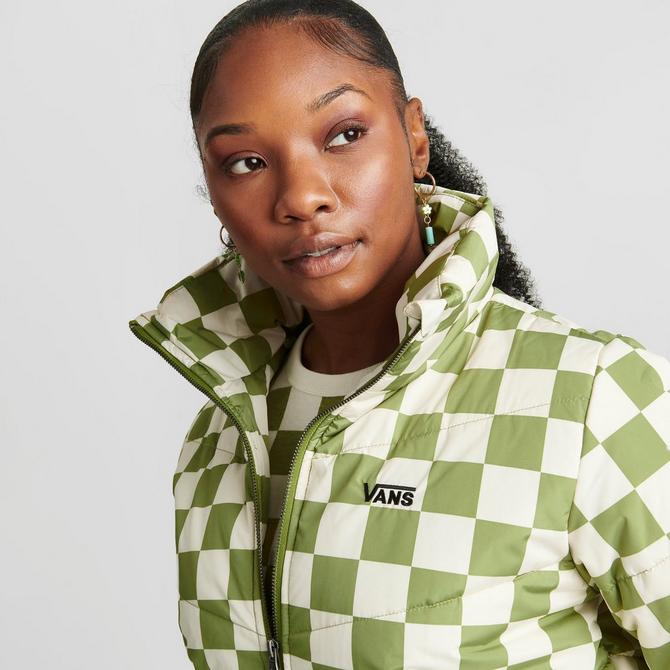 Women s Vans Foundry Checkerboard Print Puffer Jacket