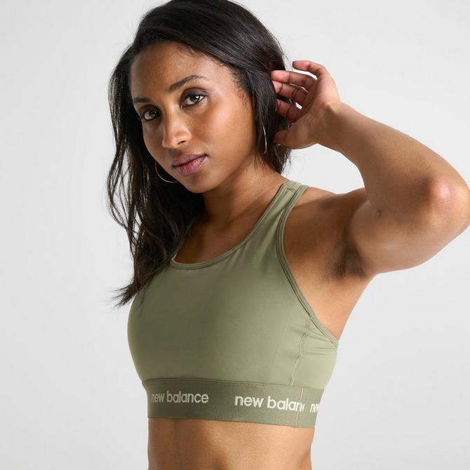 Women s New Balance Tape Logo Medium Support Sports Bra