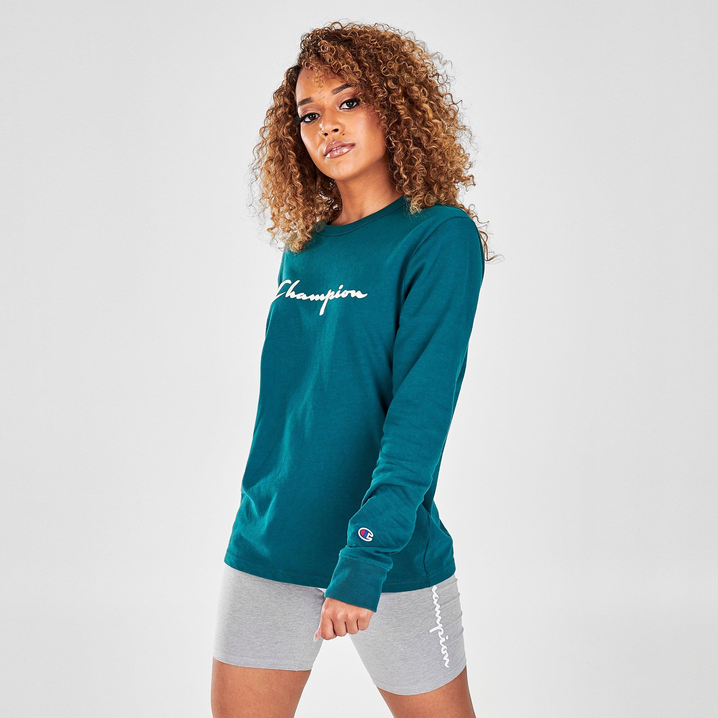 champion script long sleeve women's