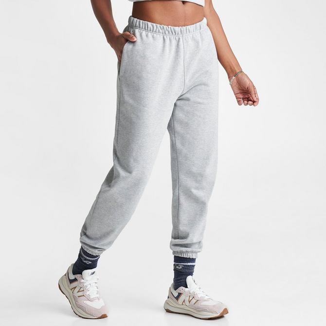 adidas Essentials 3-Stripes French Terry Wide Pants - Grey