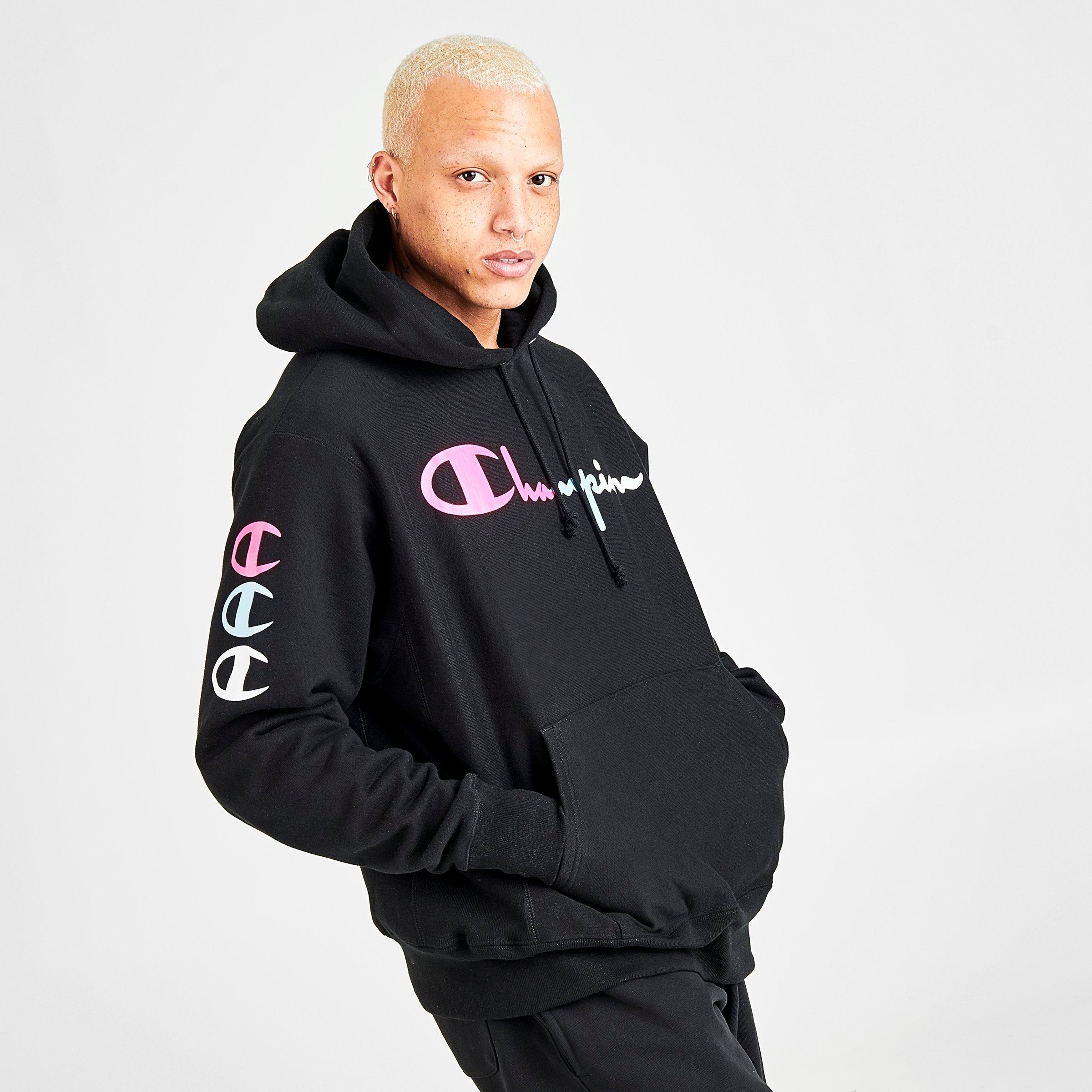 champion multi logo hoodie