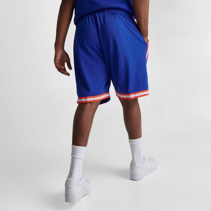 Shop Mitchell & Ness New York Knicks 1991-1992 Swingman Shorts  SMSHGS18241-NYROYA91 blue